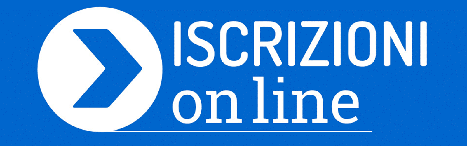 banner Iscrizioni Online (Sfondo Blu)